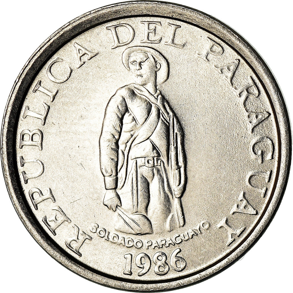 Moneta, Paraguay, Guarani, 1986, SPL-, Acciaio inossidabile, KM:165