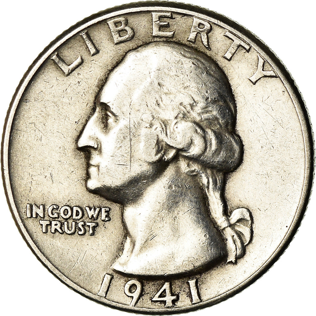 Münze, Vereinigte Staaten, Washington Quarter, Quarter, 1941, U.S. Mint