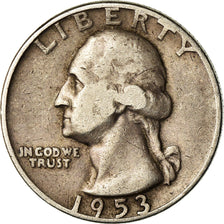 Moeda, Estados Unidos da América, Washington Quarter, Quarter, 1953, U.S. Mint