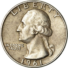 Munten, Verenigde Staten, Washington Quarter, Quarter, 1961, U.S. Mint, Denver