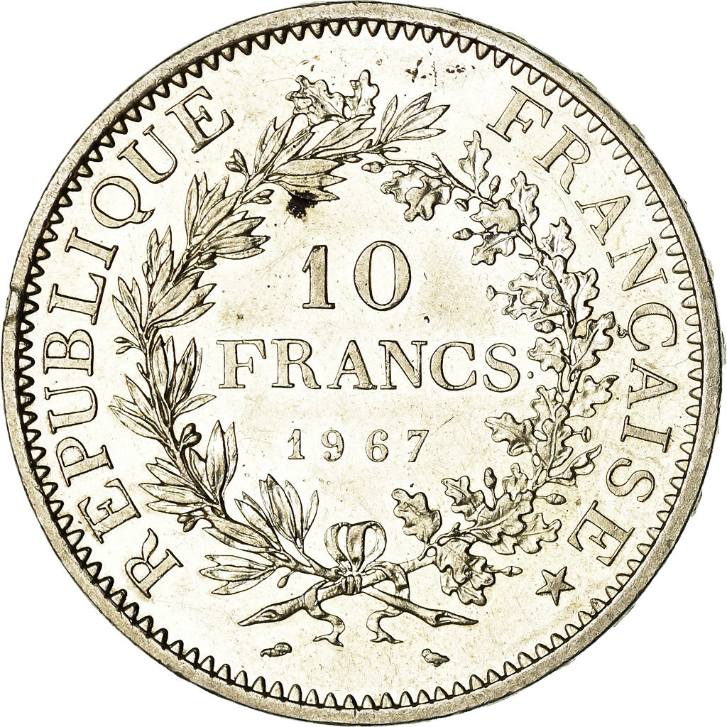 Moneta, Francia, Hercule, 10 Francs, 1967, Paris, Avec accent, BB+, Argento