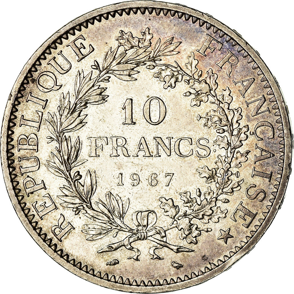 Coin, France, Hercule, 10 Francs, 1967, Paris, Avec accent, EF(40-45), Silver