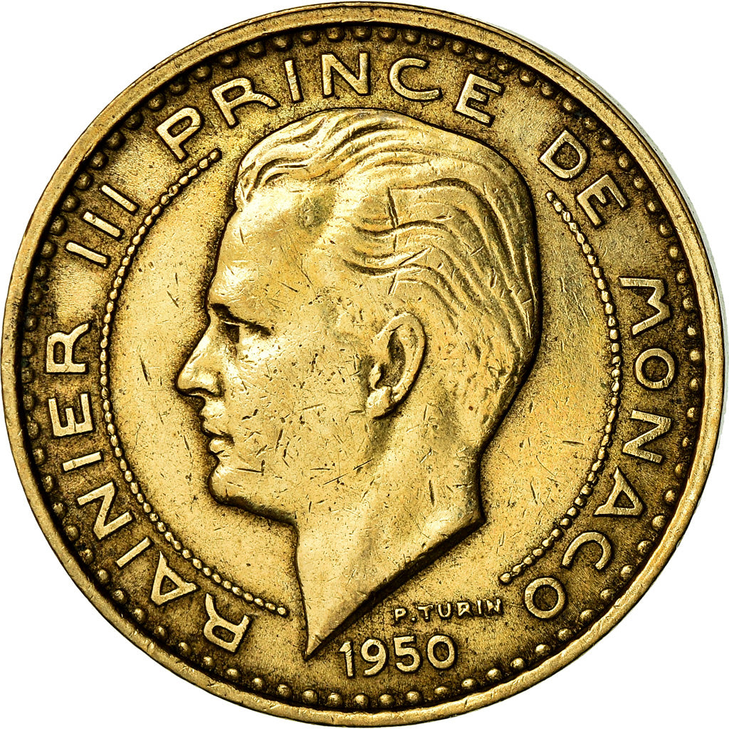 Moneta, Monaco, Rainier III, 50 Francs, Cinquante, 1950, Monaco, BB+
