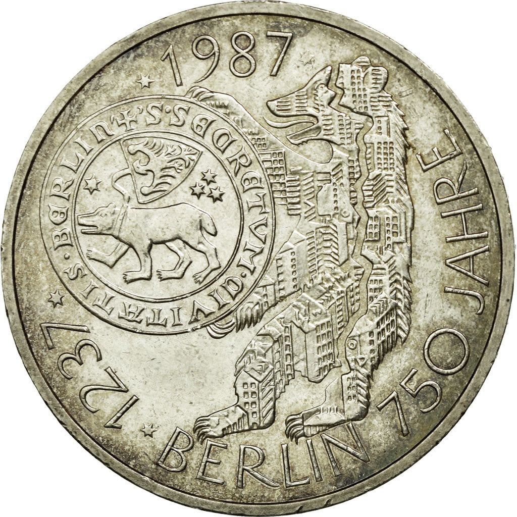 Coin, GERMANY - FEDERAL REPUBLIC, 10 Mark, 1987, Hamburg, Germany, MS(60-62)
