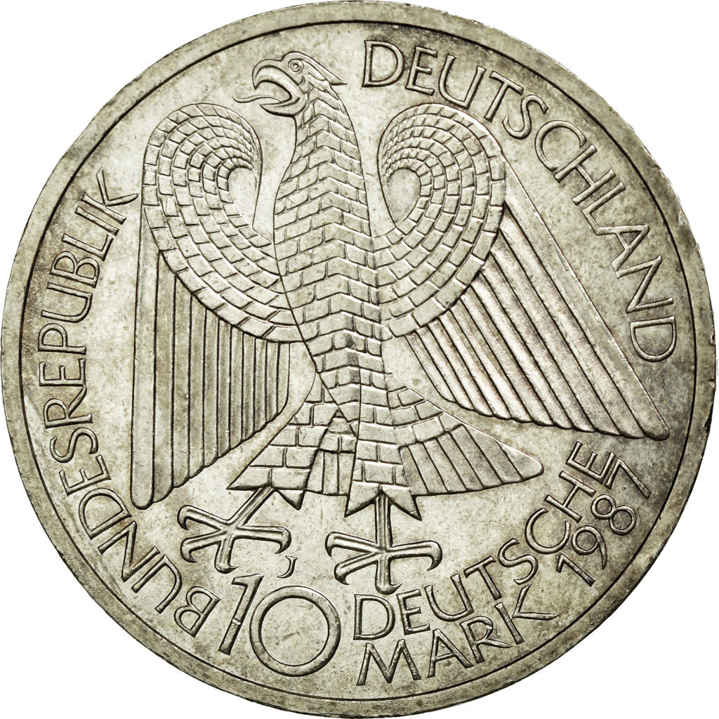 Coin, GERMANY - FEDERAL REPUBLIC, 10 Mark, 1987, Hamburg, Germany, MS(60-62)