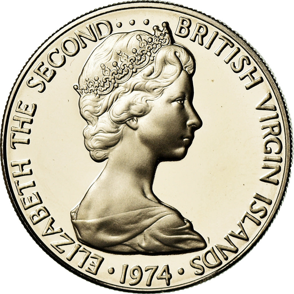 Coin, BRITISH VIRGIN ISLANDS, Elizabeth II, 10 Cents, 1974, Franklin Mint