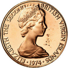 Münze, BRITISH VIRGIN ISLANDS, Elizabeth II, Cent, 1974, Franklin Mint, U.S.A.