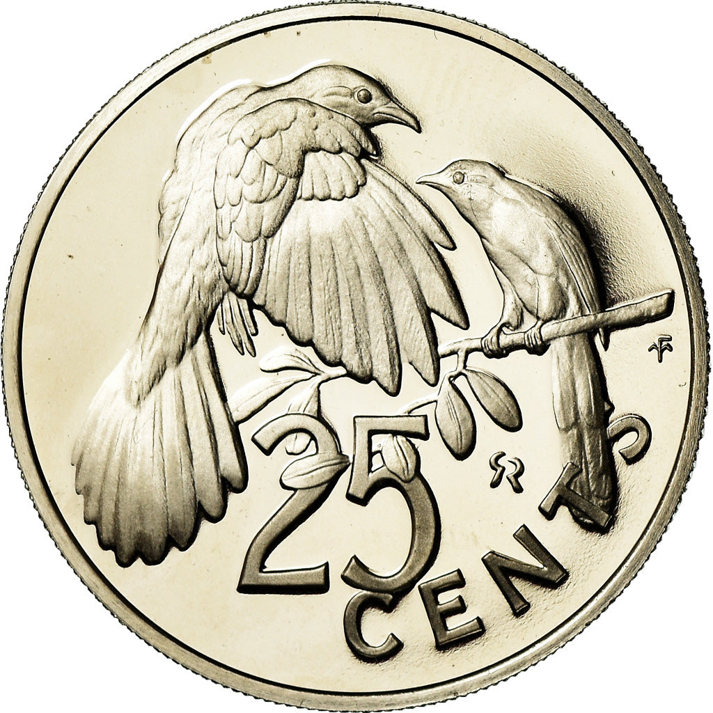Moneta, ISOLE VERGINI BRITANNICHE, Elizabeth II, 25 Cents, 1974, Franklin Mint