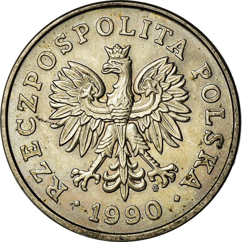 Moeda, Polónia, 100 Zlotych, 1990, Warsaw, VF(30-35), Cobre-níquel, KM:214