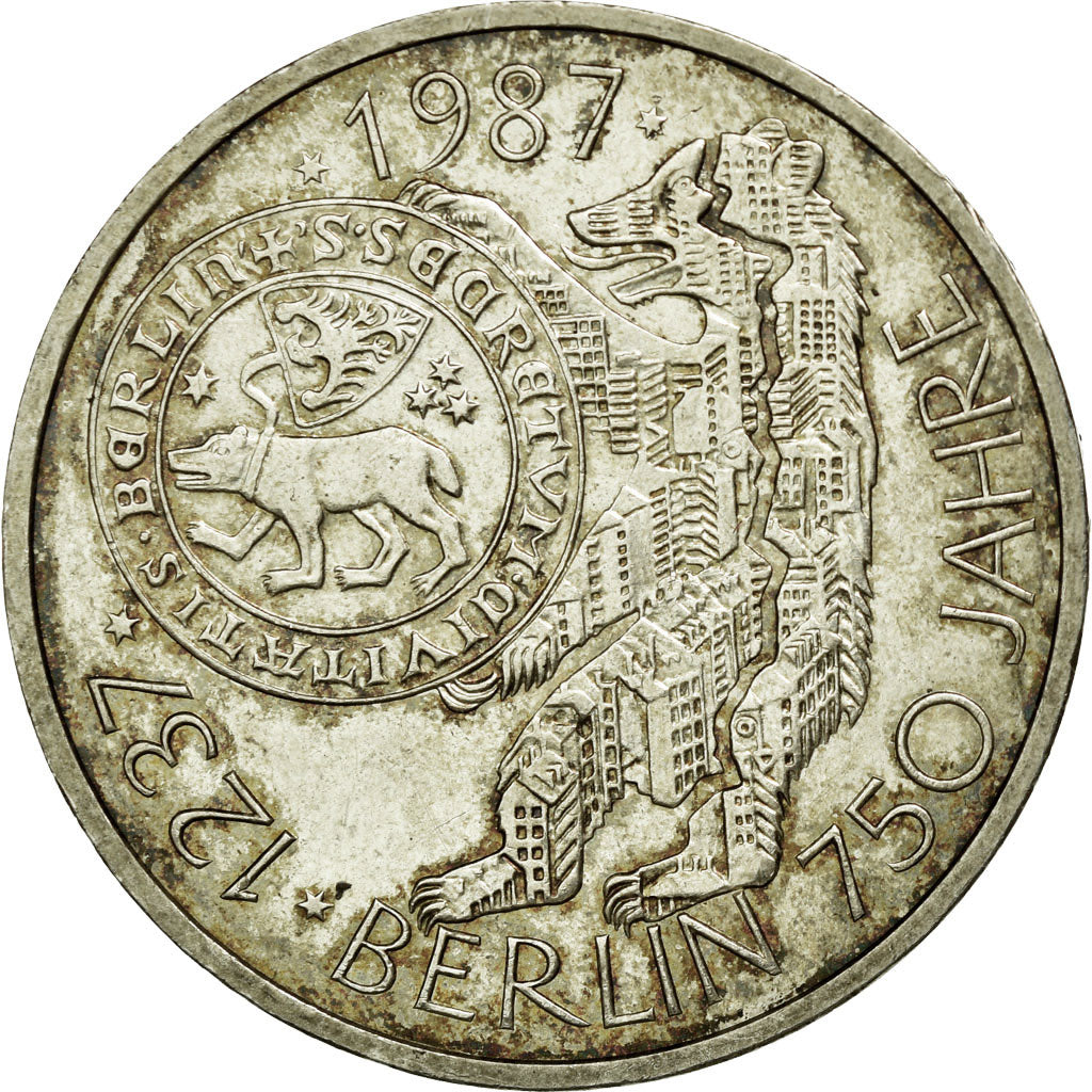 Coin, GERMANY - FEDERAL REPUBLIC, 10 Mark, 1987, Hamburg, Germany, MS(60-62)