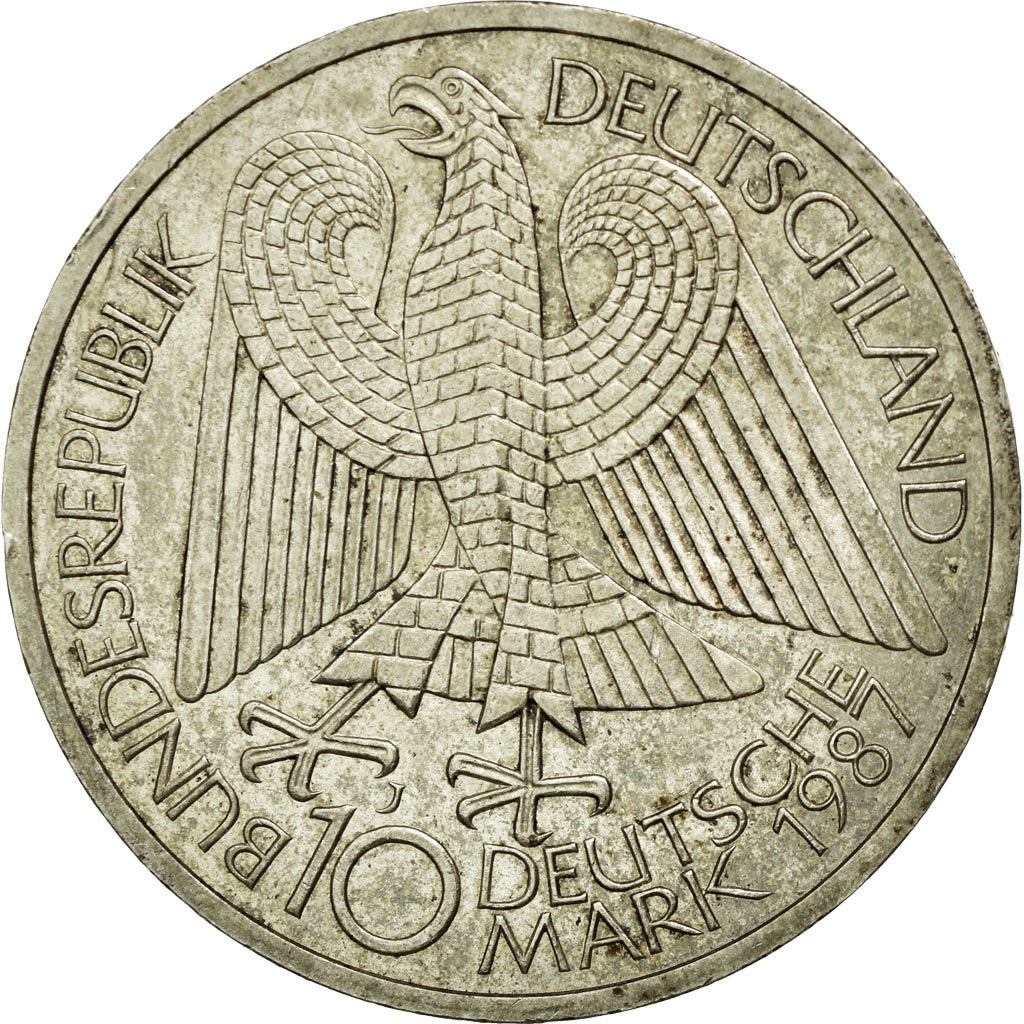 Coin, GERMANY - FEDERAL REPUBLIC, 10 Mark, 1987, Hamburg, Germany, MS(60-62)