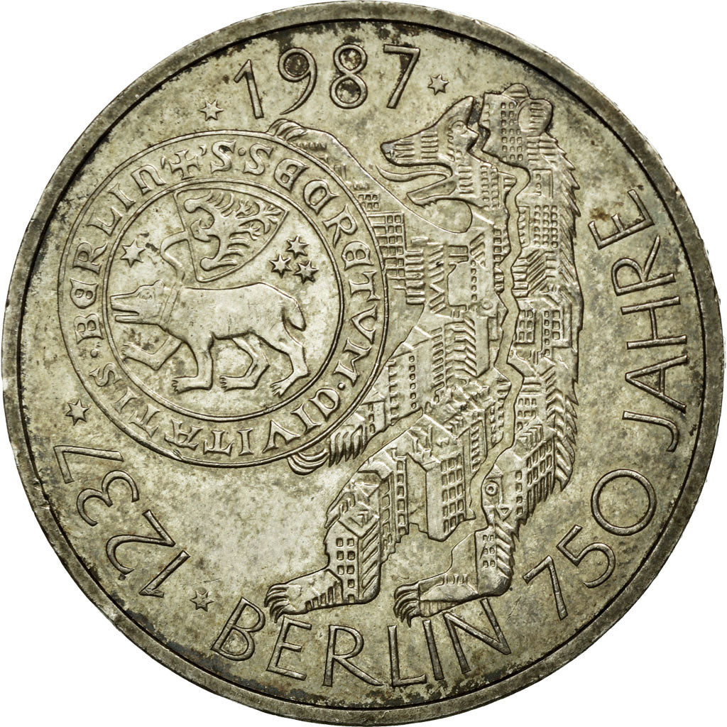 Coin, GERMANY - FEDERAL REPUBLIC, 10 Mark, 1987, Hamburg, Germany, MS(60-62)