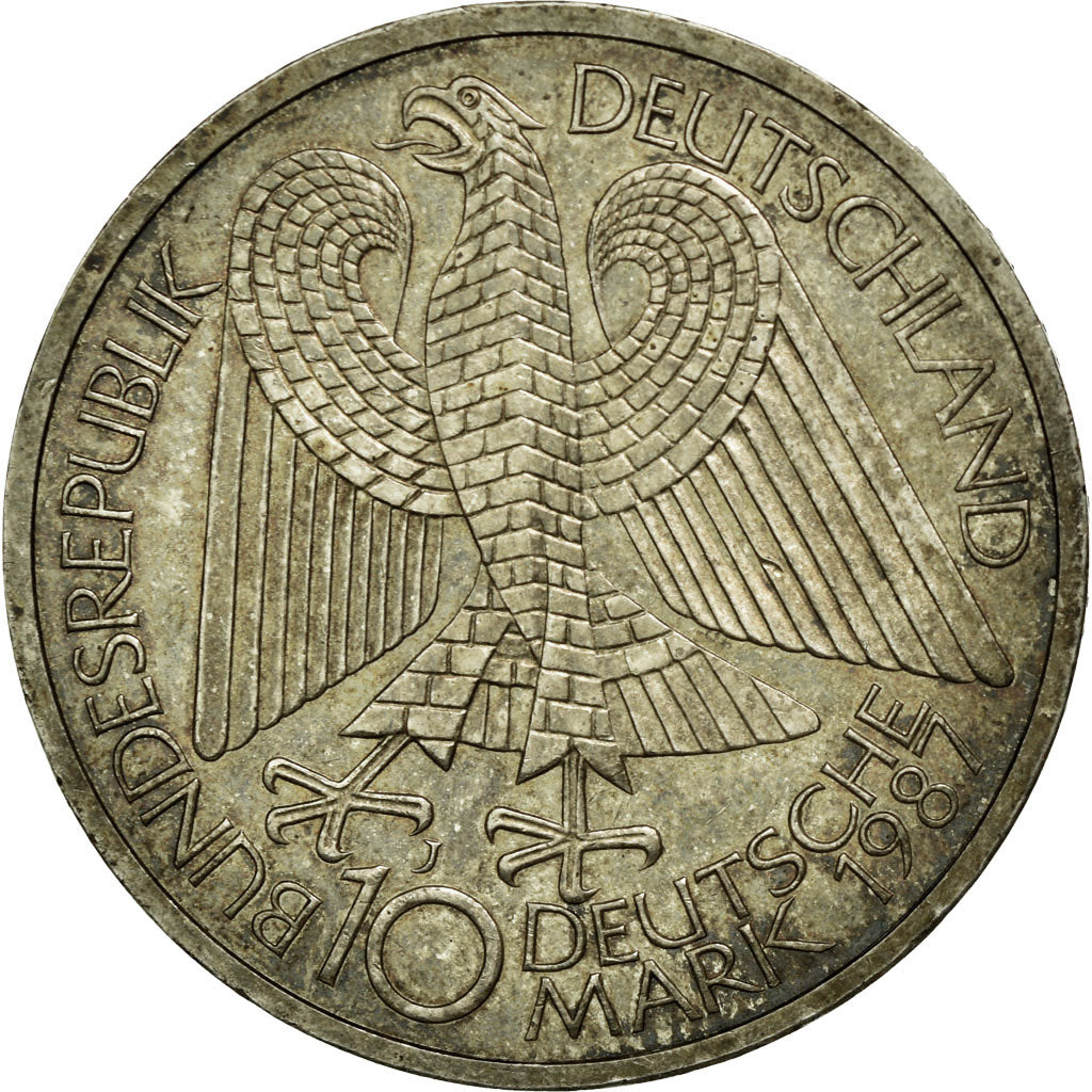 Coin, GERMANY - FEDERAL REPUBLIC, 10 Mark, 1987, Hamburg, Germany, MS(60-62)