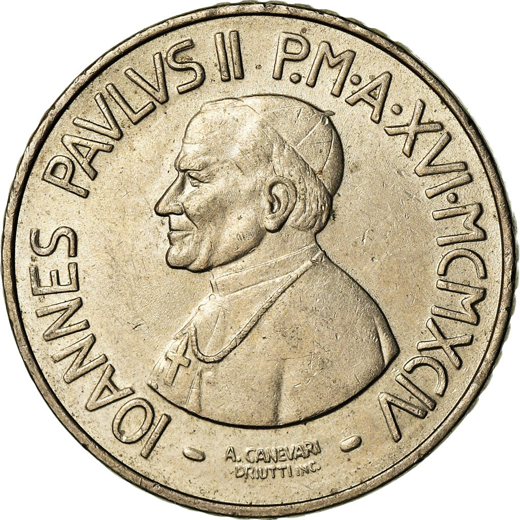 Coin, VATICAN CITY, John Paul II, 100 Lire, 1994, AU(55-58), Copper-nickel