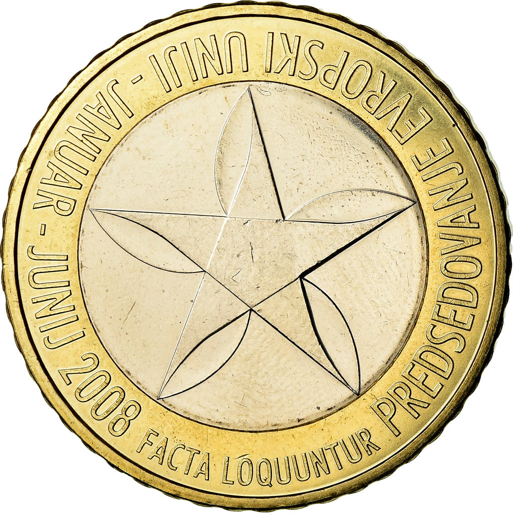 Slowenien, 3 Euro, 2008, VZ, Bi-Metallic, KM:81