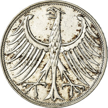 Coin, GERMANY - FEDERAL REPUBLIC, 5 Mark, 1961, Stuttgart, VF(30-35), Silver