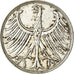 Coin, GERMANY - FEDERAL REPUBLIC, 5 Mark, 1961, Stuttgart, VF(30-35), Silver