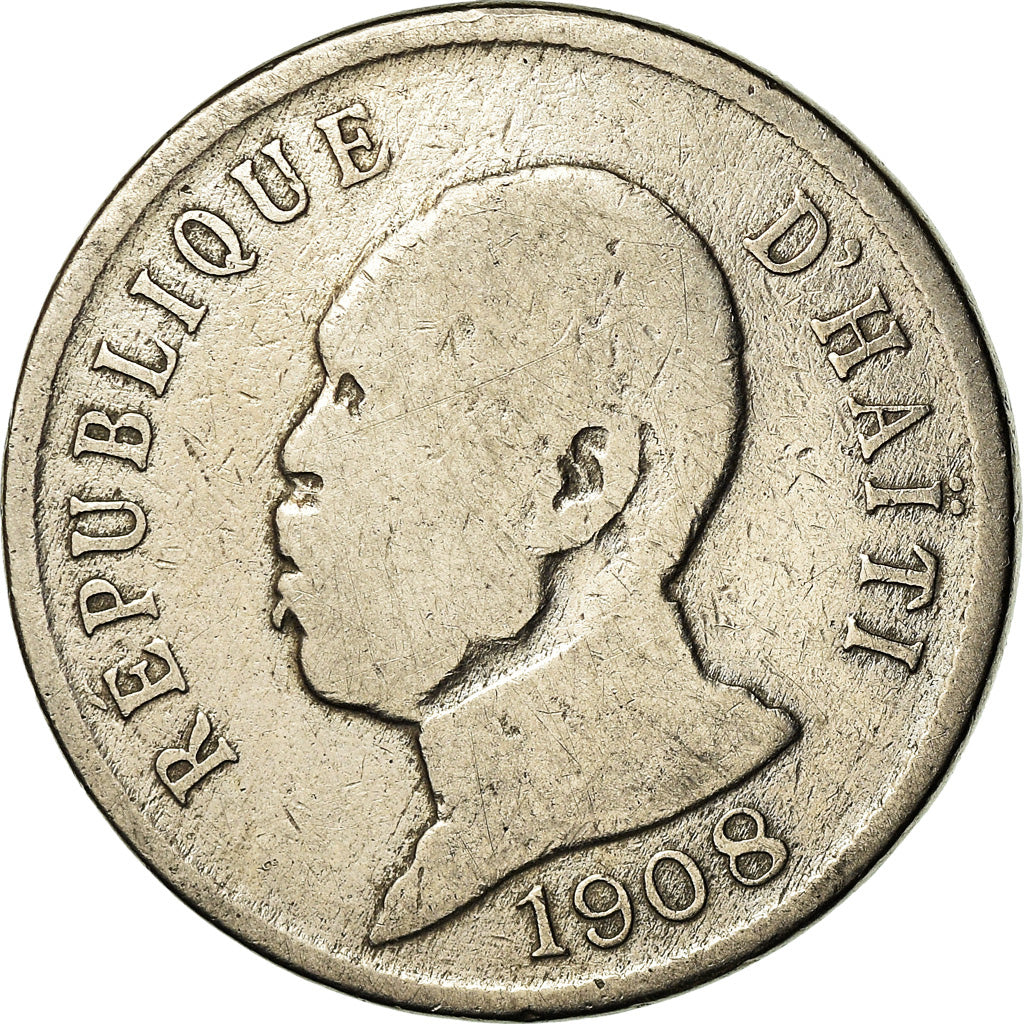 Coin, Haiti, 50 Centimes, 1908, VF(20-25), Copper-nickel, KM:56