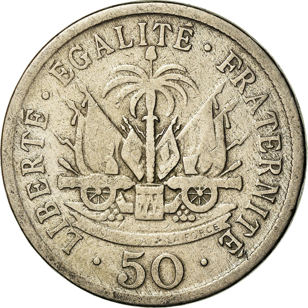 Coin, Haiti, 50 Centimes, 1908, VF(20-25), Copper-nickel, KM:56