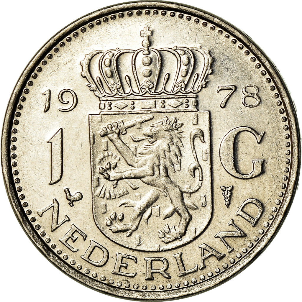 Coin, Netherlands, Juliana, Gulden, 1978, AU(50-53), Nickel, KM:184a