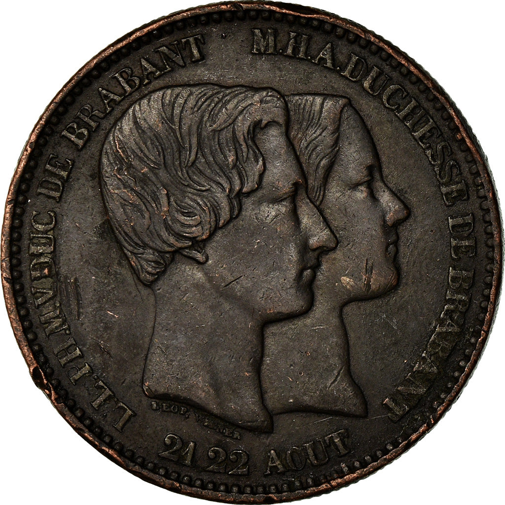 Munten, België, 10 Centimes, 1853, ZF, Koper, KM:1.1