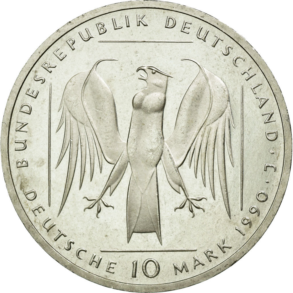 Coin, GERMANY - FEDERAL REPUBLIC, 10 Mark, 1990, Hamburg, Germany, MS(63)