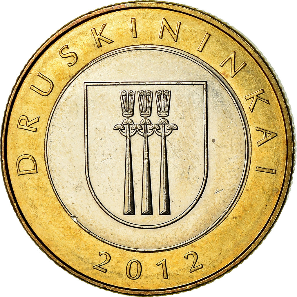 Coin, Lithuania, 2 Litai, 2012, EF(40-45), Bimetallic, KM:New
