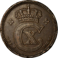 Moneta, Danimarca, Christian X, 5 Öre, 1916, Copenhagen, MB+, Bronzo, KM:814.1