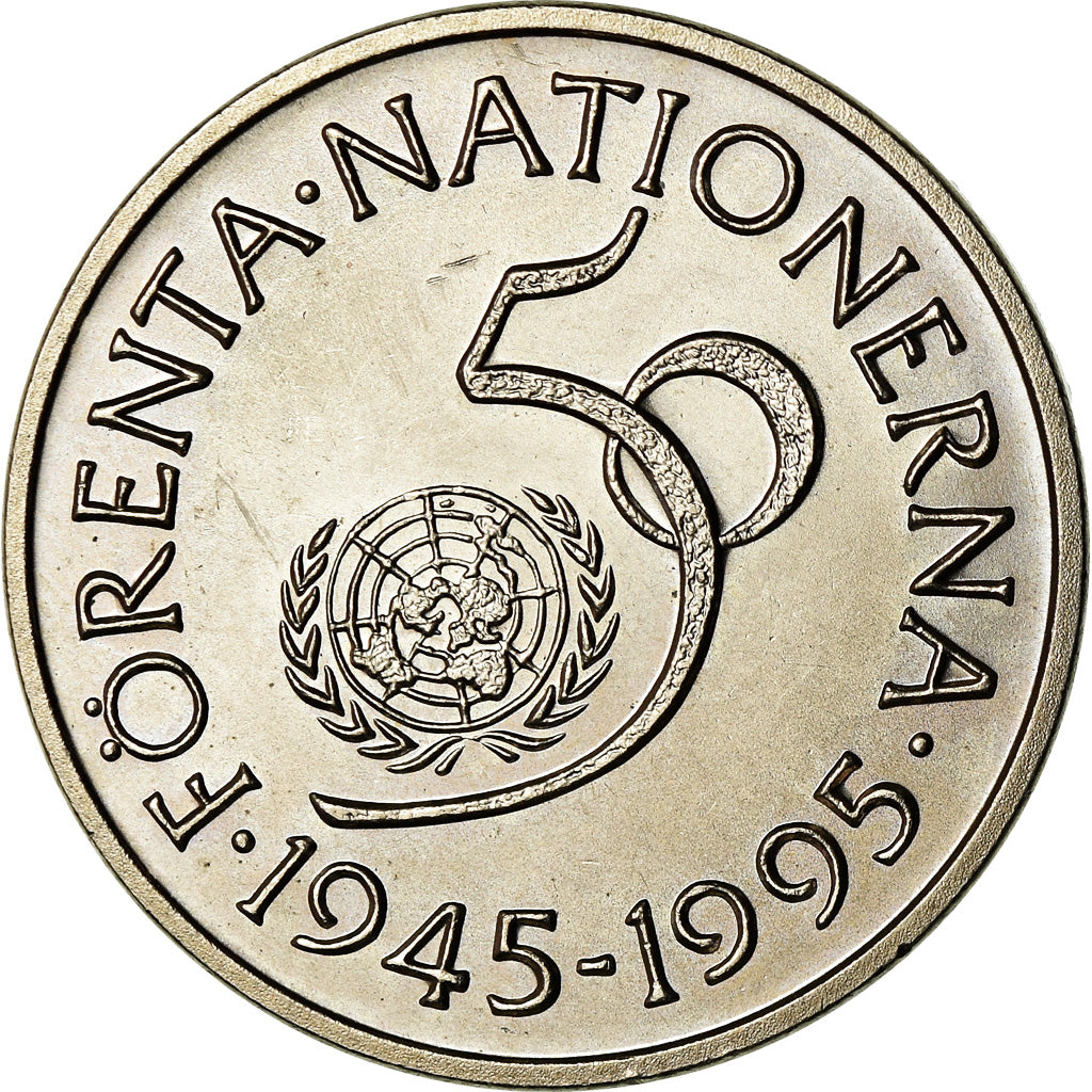 Coin, Sweden, Carl XVI Gustaf, 5 Kronor, 1995, AU(50-53), Copper-Nickel Clad