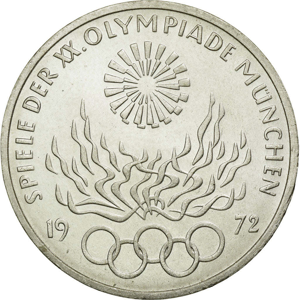Coin, GERMANY - FEDERAL REPUBLIC, 10 Mark, 1972, Stuttgart, MS(60-62), Silver