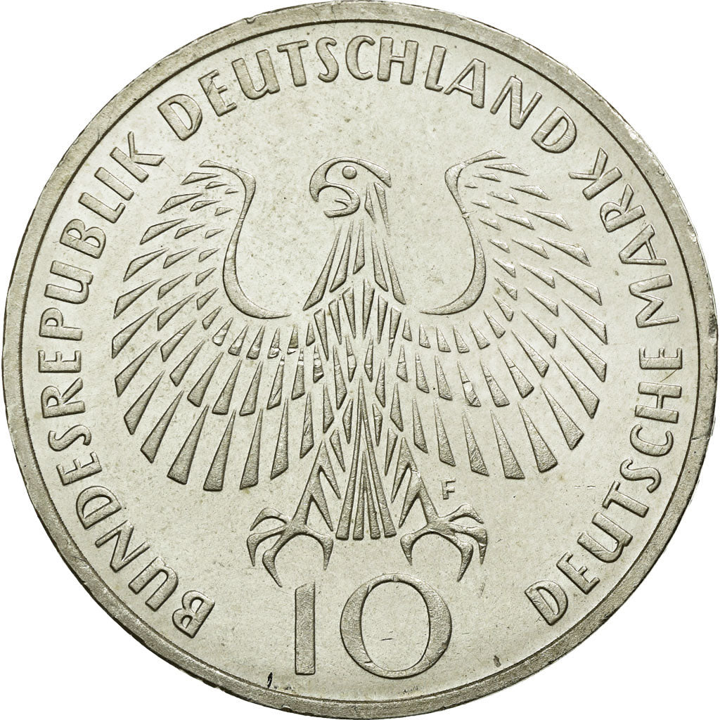 Coin, GERMANY - FEDERAL REPUBLIC, 10 Mark, 1972, Stuttgart, MS(60-62), Silver