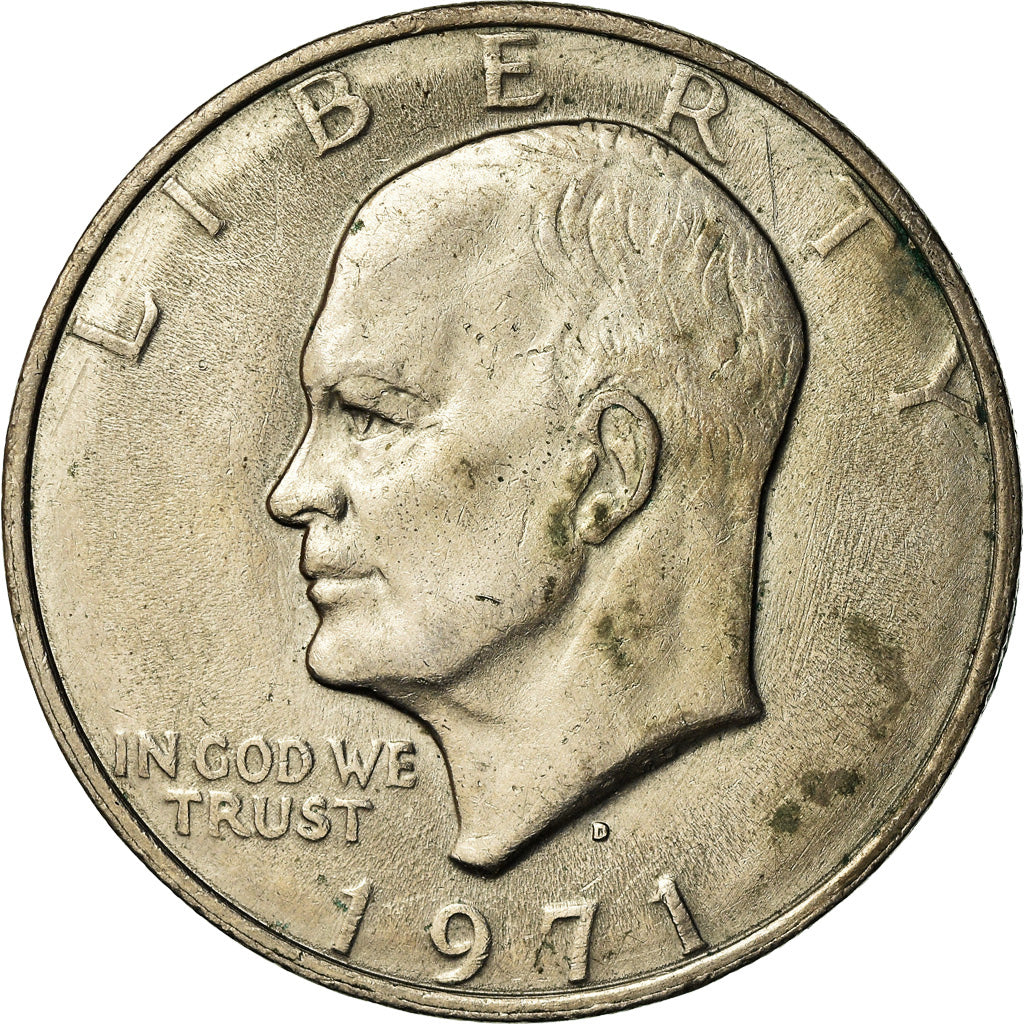Coin, United States, Eisenhower Dollar, Dollar, 1971, U.S. Mint, Denver