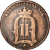 Münze, Schweden, Oscar II, 5 Öre, 1882, SGE+, Bronze, KM:736
