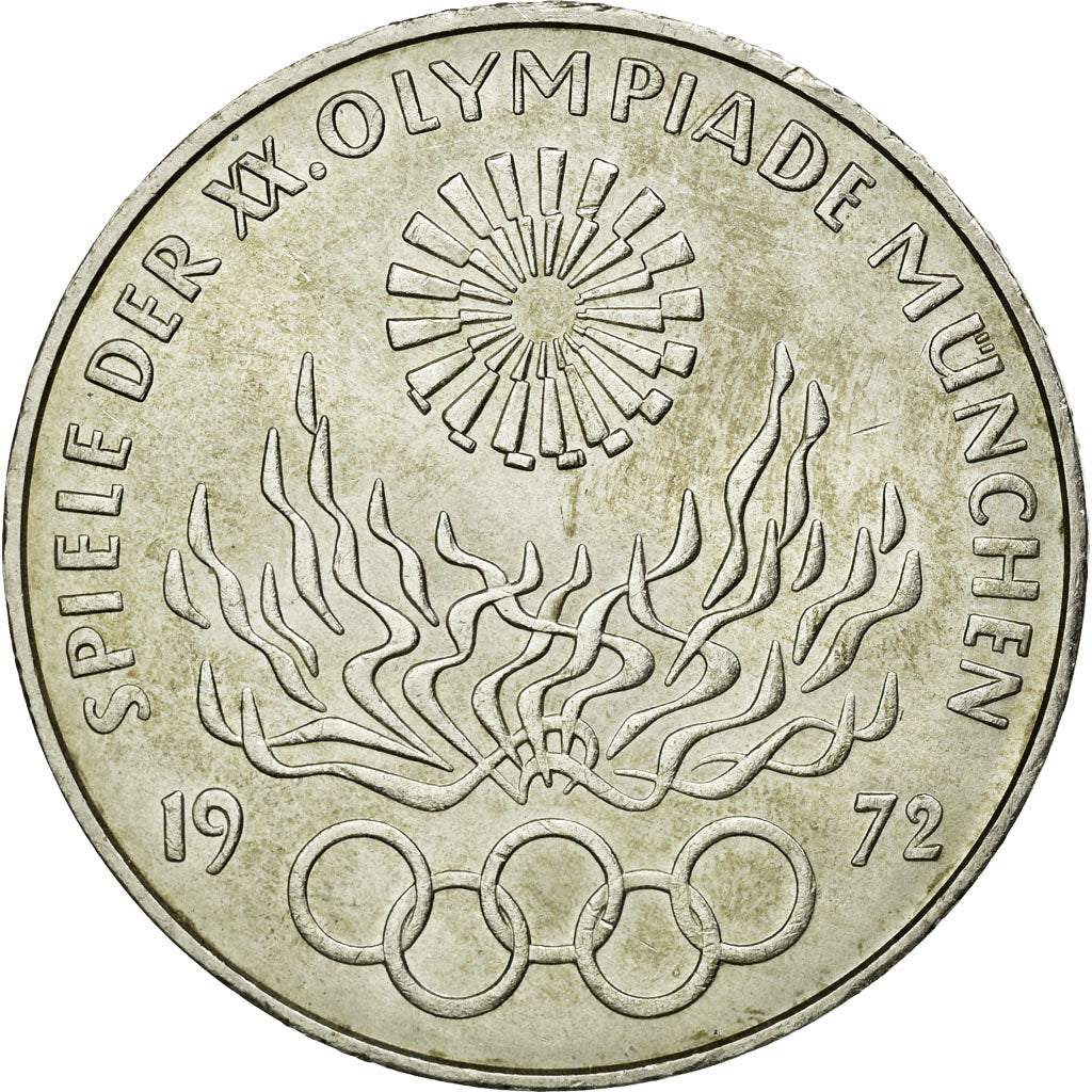 Coin, GERMANY - FEDERAL REPUBLIC, 10 Mark, 1972, Munich, MS(60-62), Silver