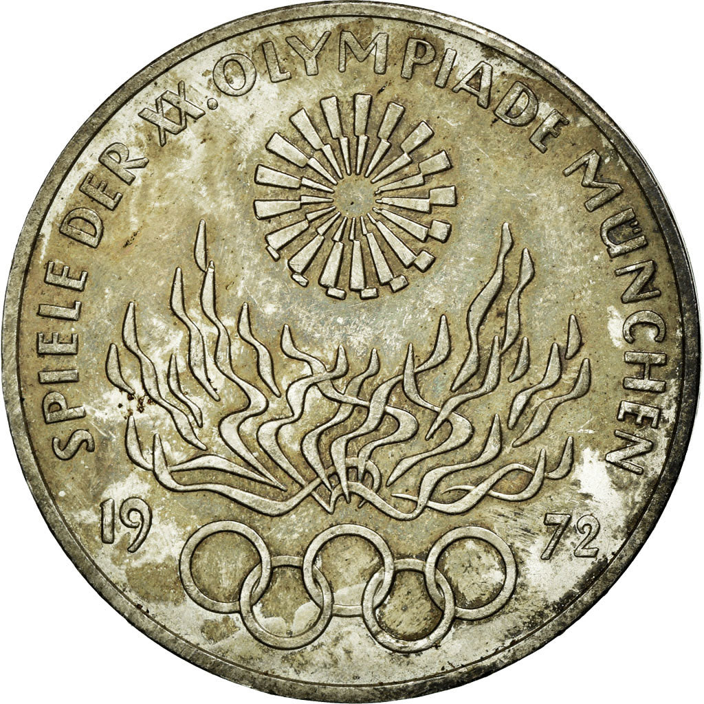 Coin, GERMANY - FEDERAL REPUBLIC, 10 Mark, 1972, Hamburg, MS(60-62), Silver