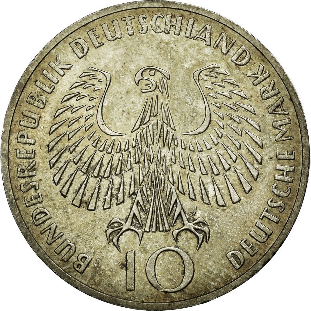 Coin, GERMANY - FEDERAL REPUBLIC, 10 Mark, 1972, Hamburg, MS(60-62), Silver