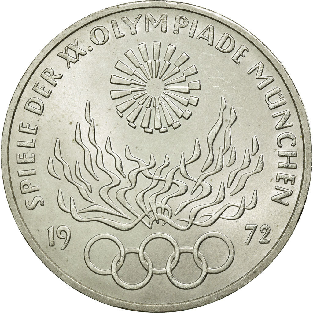Coin, GERMANY - FEDERAL REPUBLIC, 10 Mark, 1972, Hamburg, MS(60-62), Silver