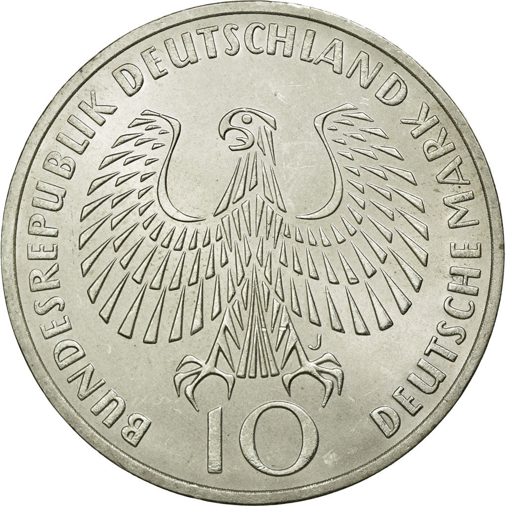 Coin, GERMANY - FEDERAL REPUBLIC, 10 Mark, 1972, Hamburg, MS(60-62), Silver