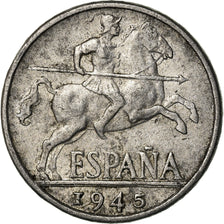 Moneda, España, 10 Centimos, 1945, Madrid, BC+, Aluminio, KM:766