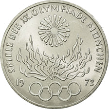 Moneta, GERMANIA - REPUBBLICA FEDERALE, 10 Mark, 1972, Hamburg, SPL, Argento