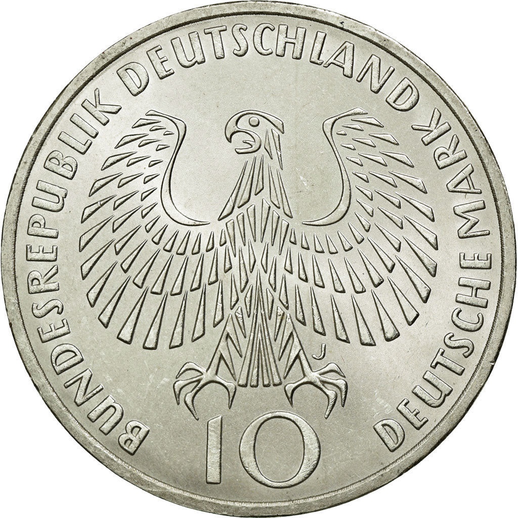 Moneta, GERMANIA - REPUBBLICA FEDERALE, 10 Mark, 1972, Hamburg, SPL, Argento
