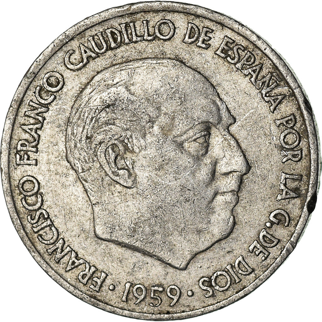 Moeda, Espanha, Francisco Franco, caudillo, 10 Centimos, 1959, EF(40-45)