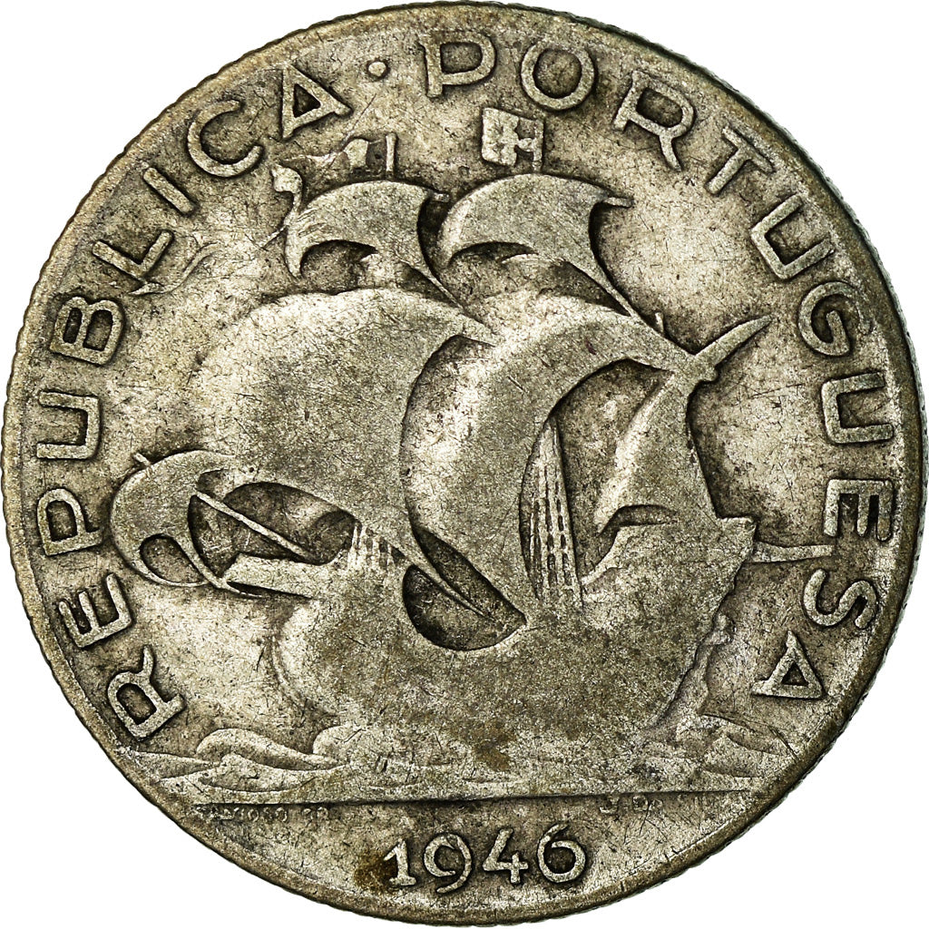 Moeda, Portugal, 2-1/2 Escudos, 1946, F(12-15), Prata, KM:580