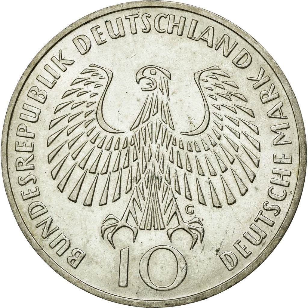 Coin, GERMANY - FEDERAL REPUBLIC, 10 Mark, 1972, Karlsruhe, MS(60-62), Silver