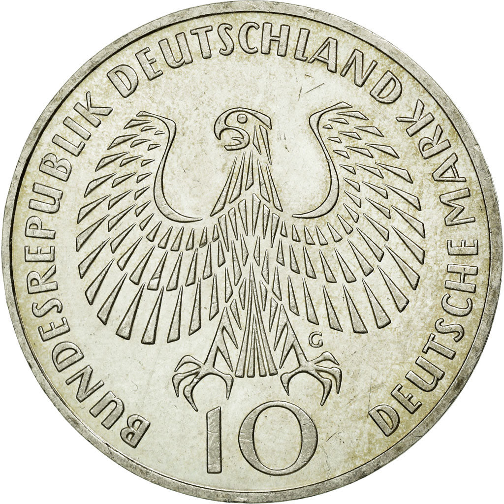 Coin, GERMANY - FEDERAL REPUBLIC, 10 Mark, 1972, Karlsruhe, MS(60-62), Silver