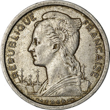Coin, Réunion, 2 Francs, 1948, VF(30-35), Aluminum, KM:8