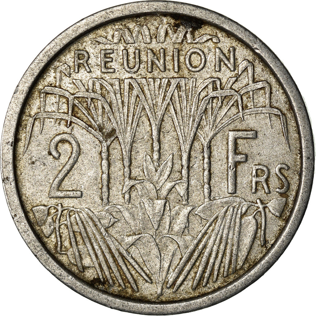 Coin, Réunion, 2 Francs, 1948, VF(30-35), Aluminum, KM:8