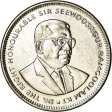 Coin, Mauritius, 1/2 Rupee, 2004, EF(40-45), Nickel plated steel, KM:54
