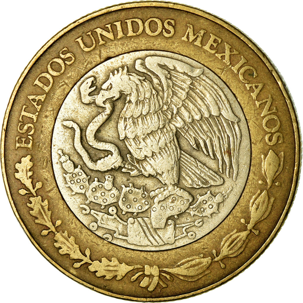 Moneda, México, 10 Pesos, 1997, Mexico City, MBC, Bimetálico, KM:616