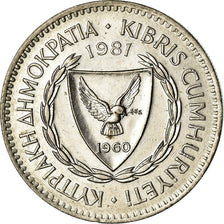 Coin, Cyprus, 100 Mils, 1981, AU(55-58), Copper-nickel, KM:42